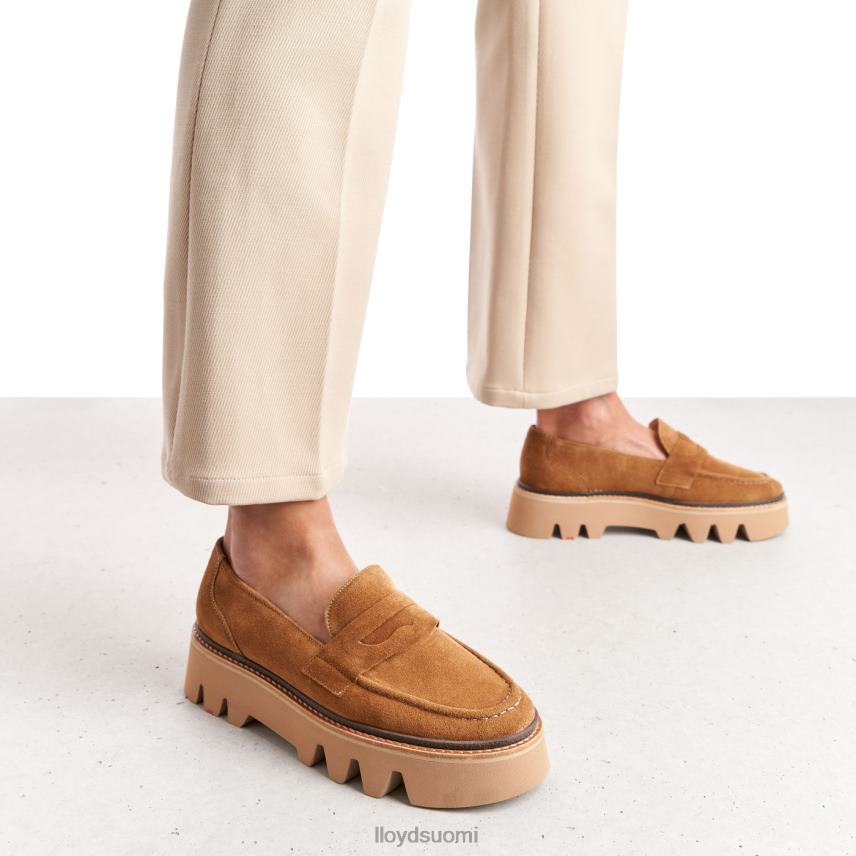 kenkiä LLOYD nahkainen slip-on tohveli ruskea naiset 2N8DX1055