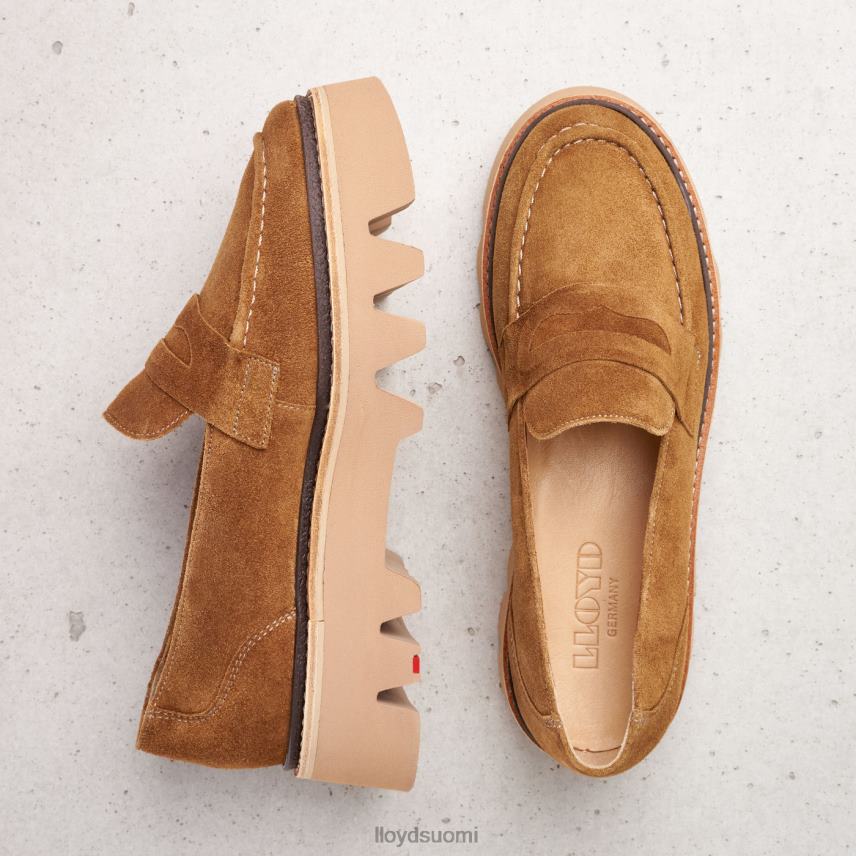 kenkiä LLOYD nahkainen slip-on tohveli ruskea naiset 2N8DX1055