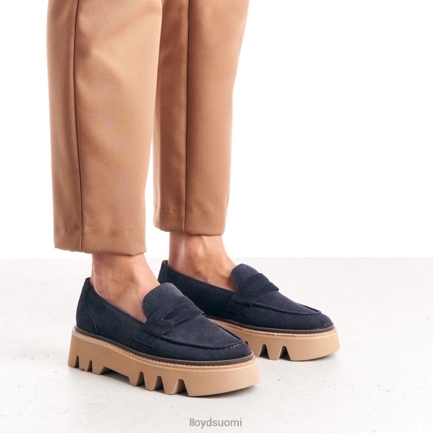 kenkiä LLOYD nahkainen slip-on tohveli sininen naiset 2N8DX1074