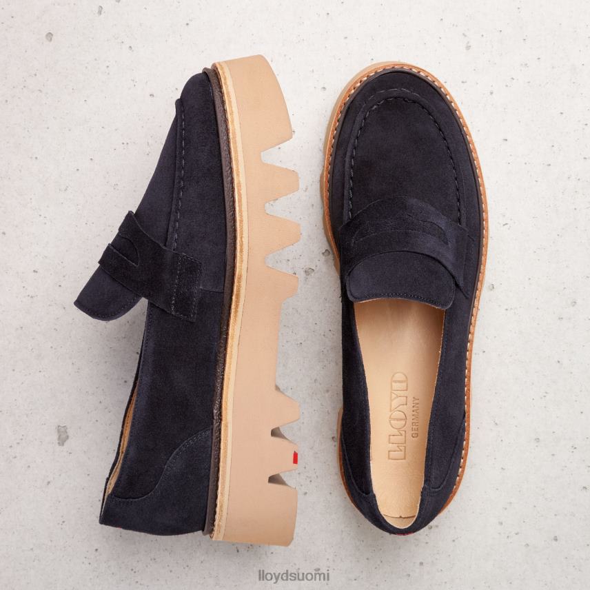 kenkiä LLOYD nahkainen slip-on tohveli sininen naiset 2N8DX1074