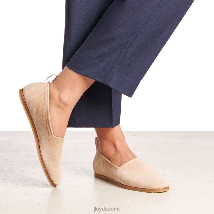 kenkiä LLOYD nahkainen slip tohvelissa beige naiset 2N8DX1129