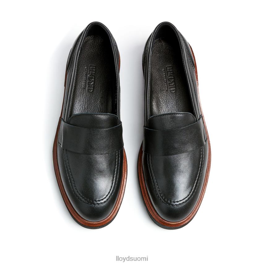 kenkiä LLOYD pukea päälle nahkainen tohveli musta naiset 2N8DX1116