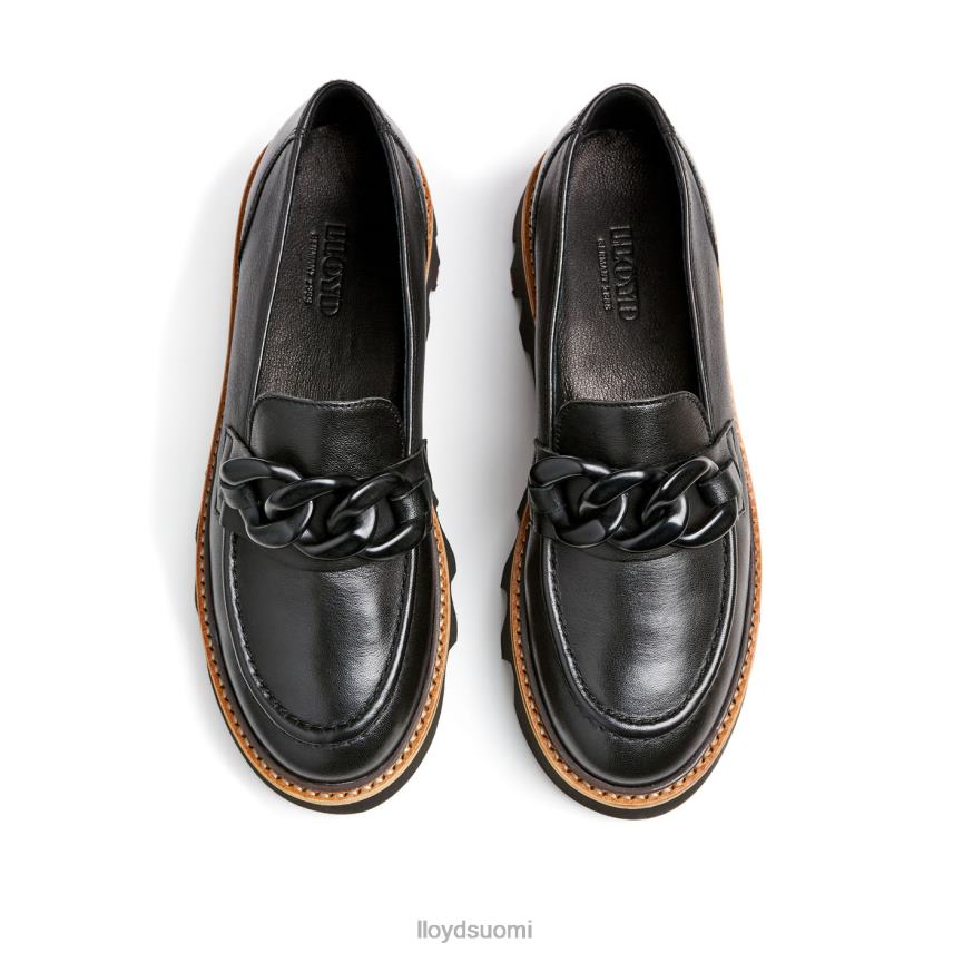kenkiä LLOYD sileä nahkainen slip-on tohveli musta naiset 2N8DX1018