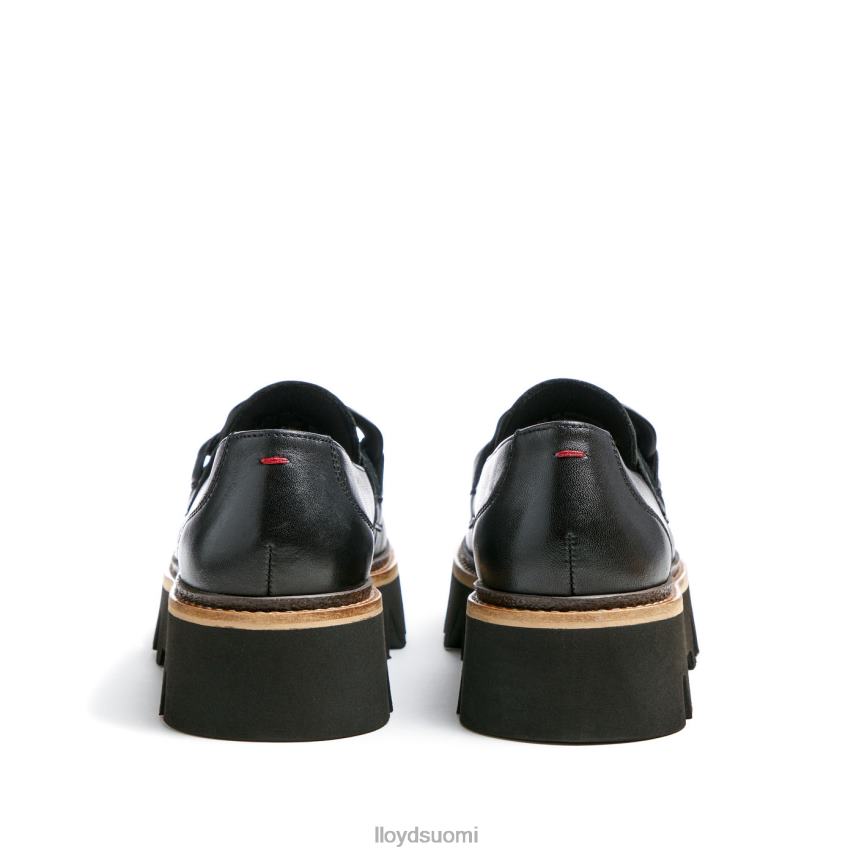 kenkiä LLOYD sileä nahkainen slip-on tohveli musta naiset 2N8DX1018
