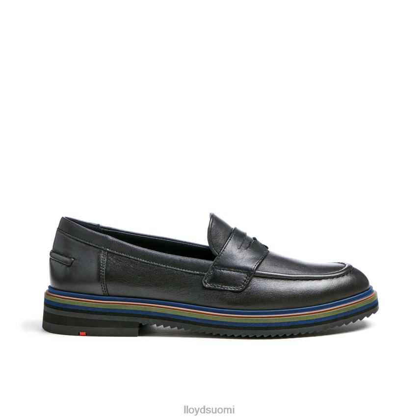 kenkiä LLOYD sileä nahkainen slip-on tohveli musta naiset 2N8DX1046