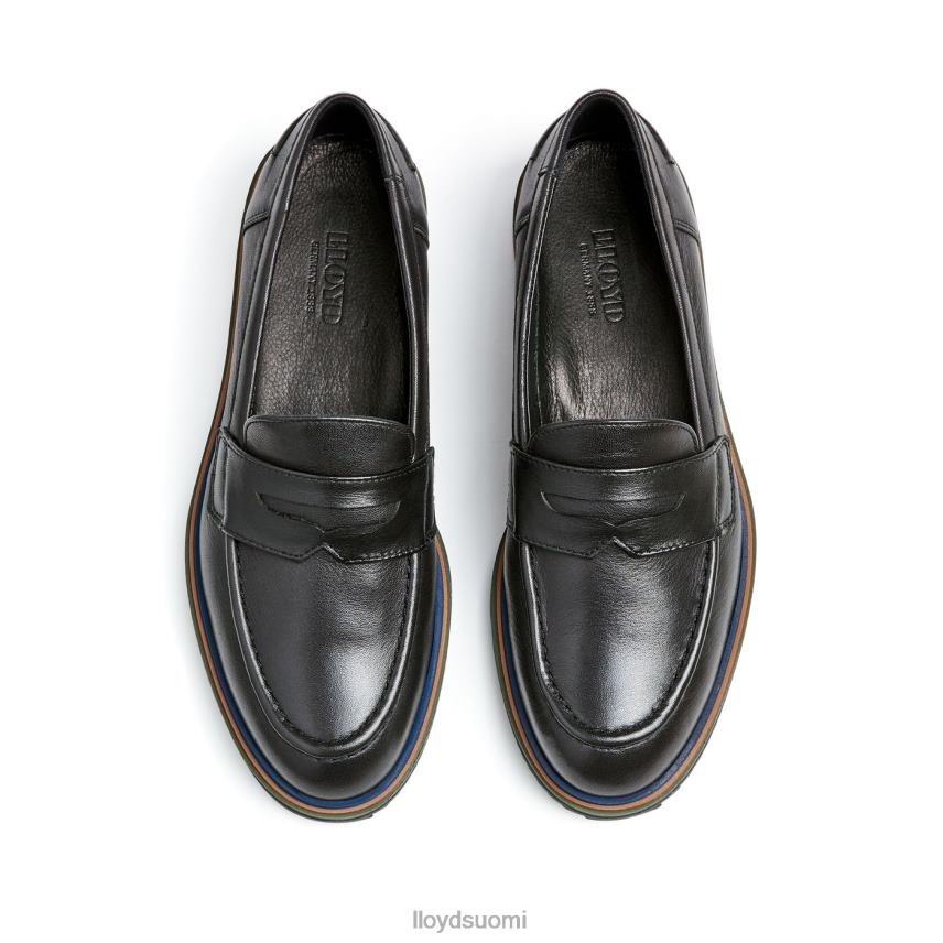 kenkiä LLOYD sileä nahkainen slip-on tohveli musta naiset 2N8DX1046