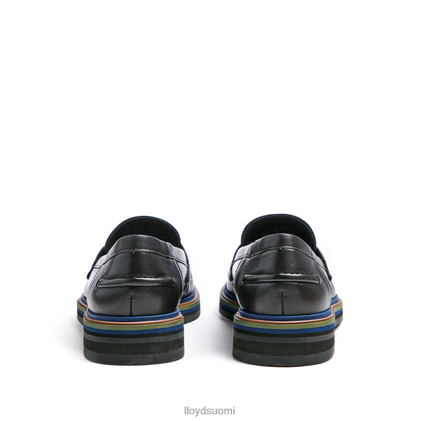 kenkiä LLOYD sileä nahkainen slip-on tohveli musta naiset 2N8DX1046