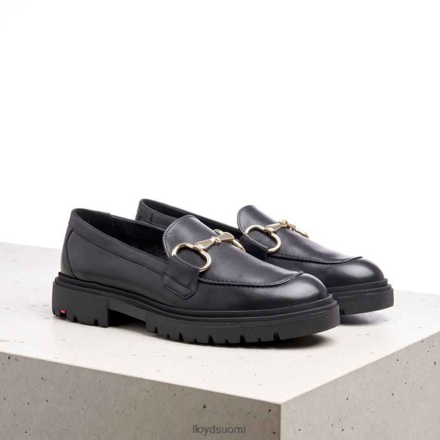kenkiä LLOYD sileä nahkainen slip-on tohveli musta naiset 2N8DX1357