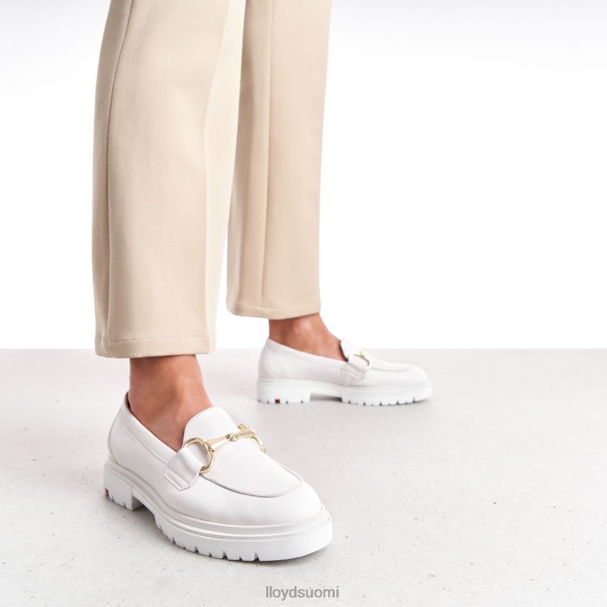 kenkiä LLOYD sileä nahkainen slip-on tohveli valkoinen naiset 2N8DX1011