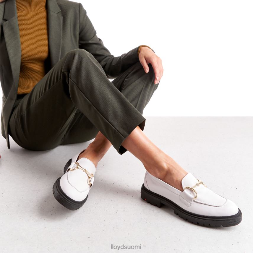 kenkiä LLOYD sileä nahkainen slip-on tohveli valkoinen naiset 2N8DX1034