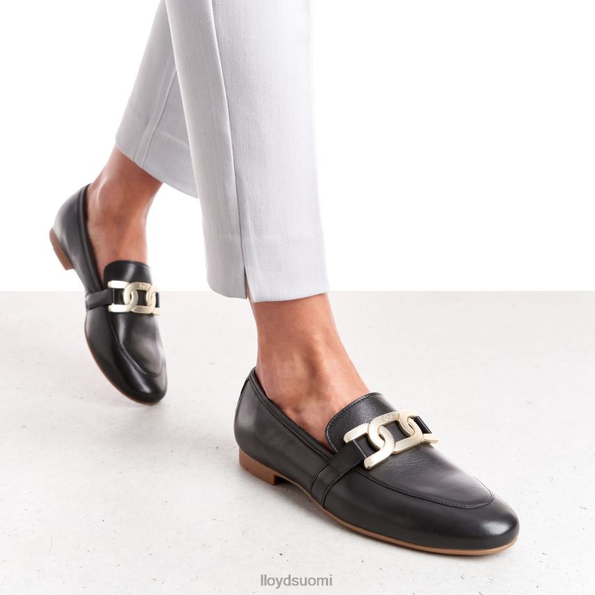 kenkiä LLOYD sileä nahkainen tohveli musta naiset 2N8DX1039