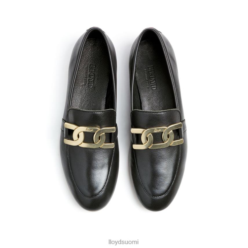 kenkiä LLOYD sileä nahkainen tohveli musta naiset 2N8DX1039
